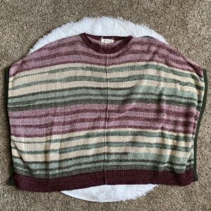 Two by Vince Camuto Sweater Poncho Metallic Specks Multicolor Womens Size Small